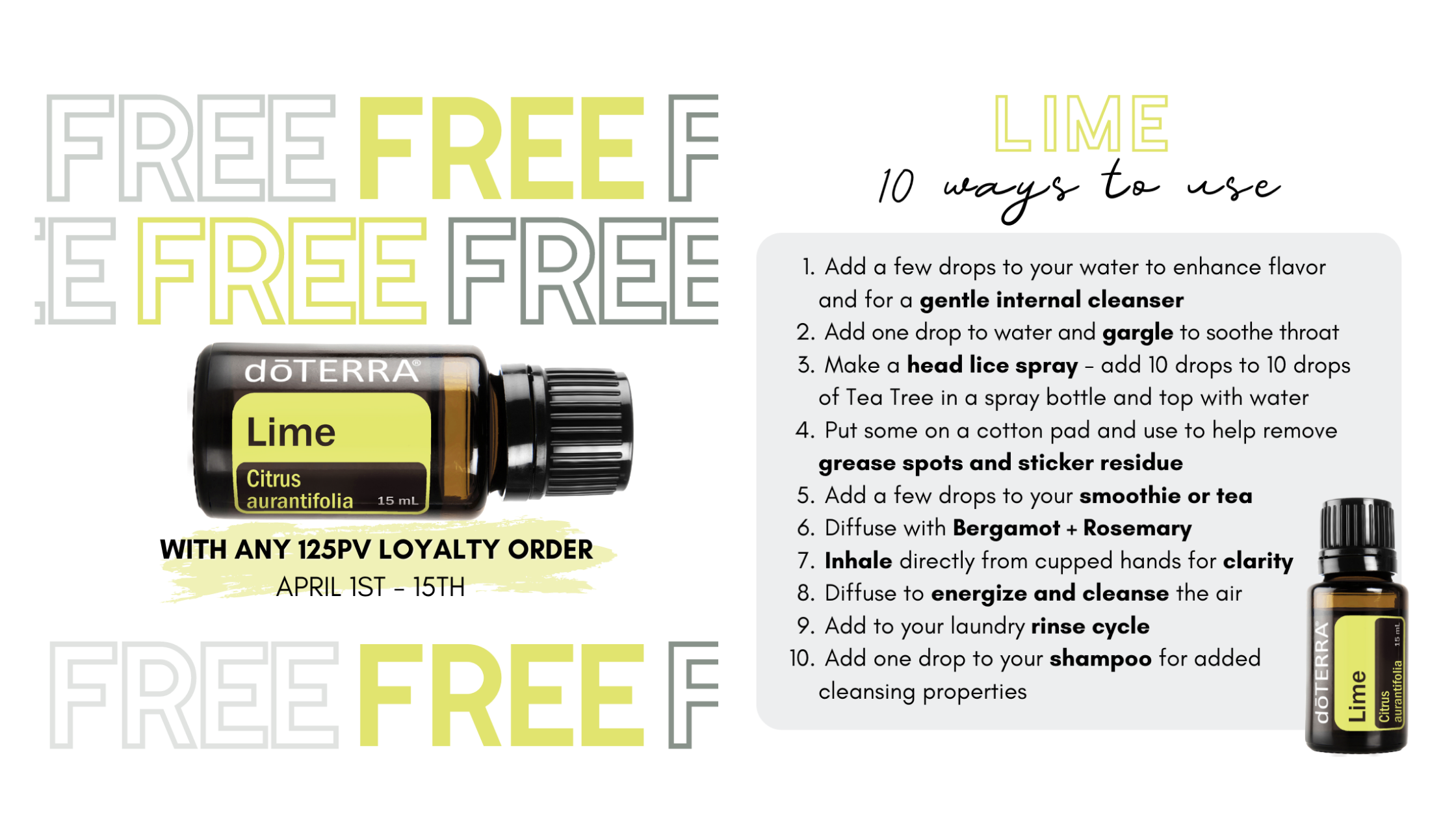 Lime essential oil doTERRA Lime Essential Oil