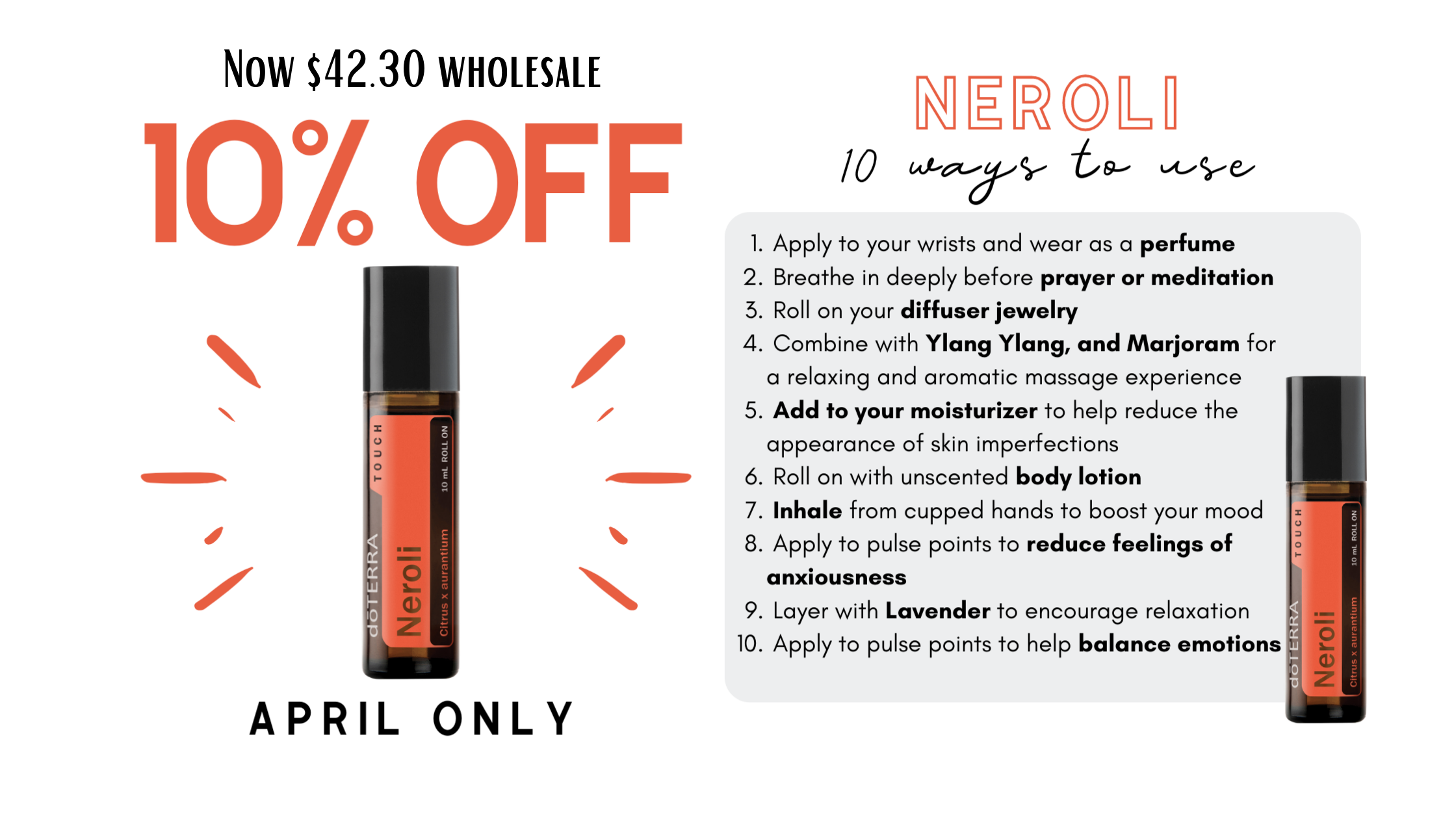 Neroli essential oil (2) doTERRA Neroli Essential Oil